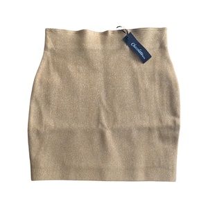 NanaMacs Sparkling Gold Bandage Bodycon Skirt